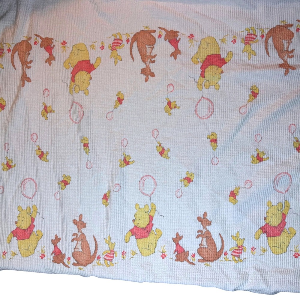 Vintage‎ 70s Disney Winnie The Pooh Baby Blanket Nursery Sears Roebuck Thermal
